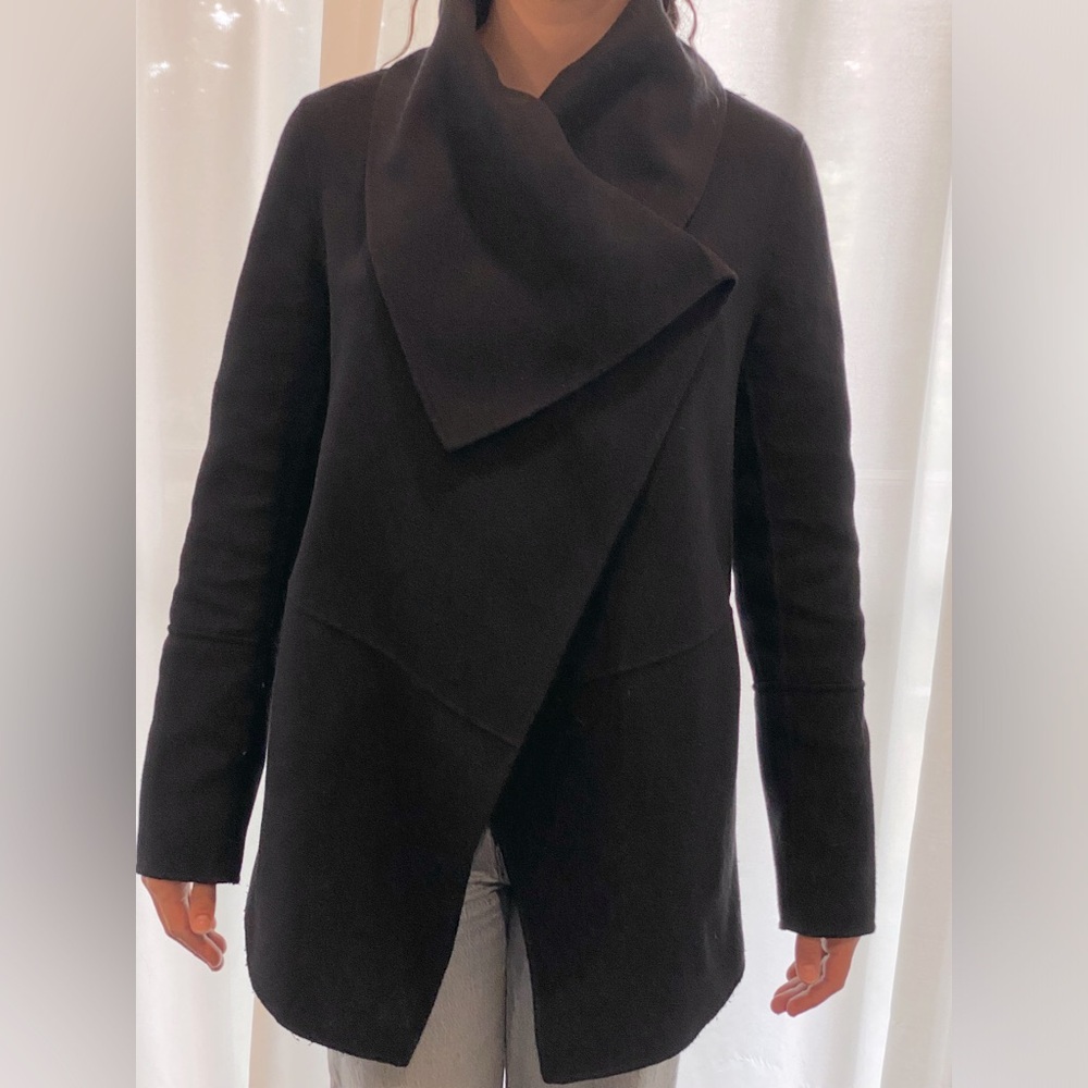 Mackage black wool fall coat, wool cashmere. Size S.